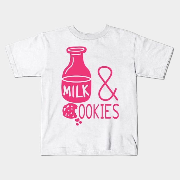 Milk & cookies Kids T-Shirt by playmanko